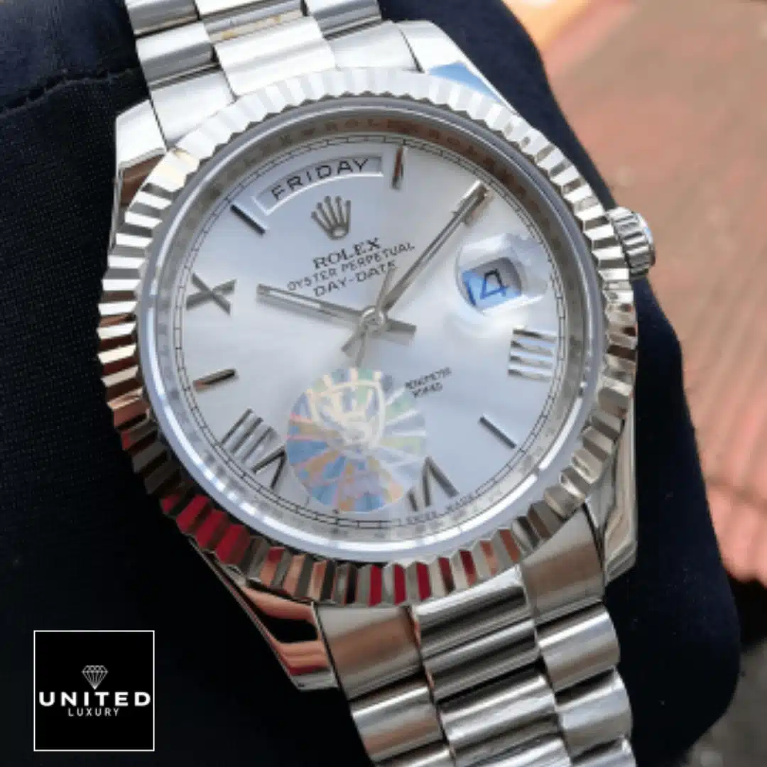 Rolex Day-Date 228239 Rolex Day-Date 228239 White Dial Romen Numerial Replica