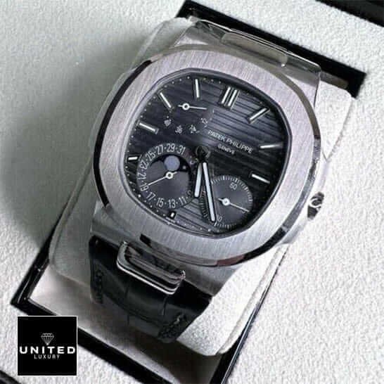 Patek Philippe Nautilus 5712/1A-001 Patek Philippe Nautius Moon Phase Grey Dial Replica in the box