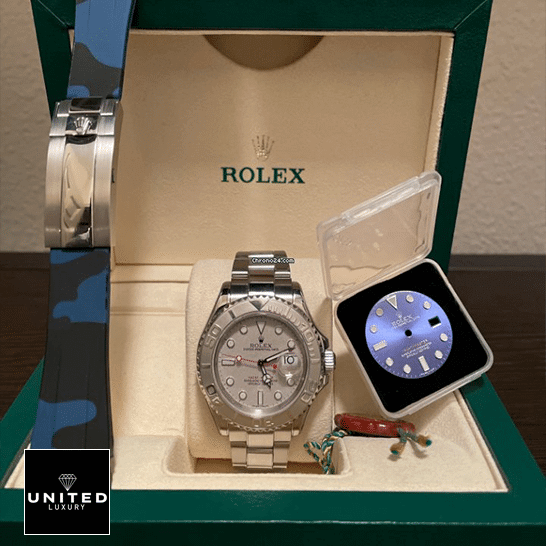Rolex Yacht-Master 126621 Rolex Platinum Dial Steel 116622PLSO Replica in the rolex box