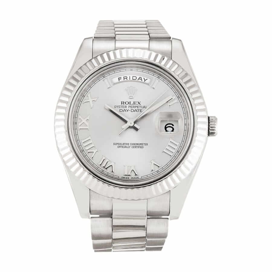 bd1d531f6ec006a920925886fec43b5c15c6f011 Rolex Day-Date 218239-0041 “White Roman Dial” First-Class Clone - Image 1