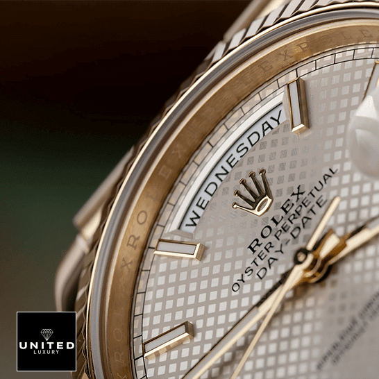 Rolex Day-Date 228238-0004 Rolex Day-Date 228238 Silver Diagonal Dial Replica