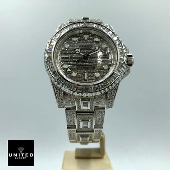 Rolex GMT-Master II 116759SARU Rolex GMT-Master II Custom Diamond Set 116710LN Iced Out Replica Gem-Set bezel
