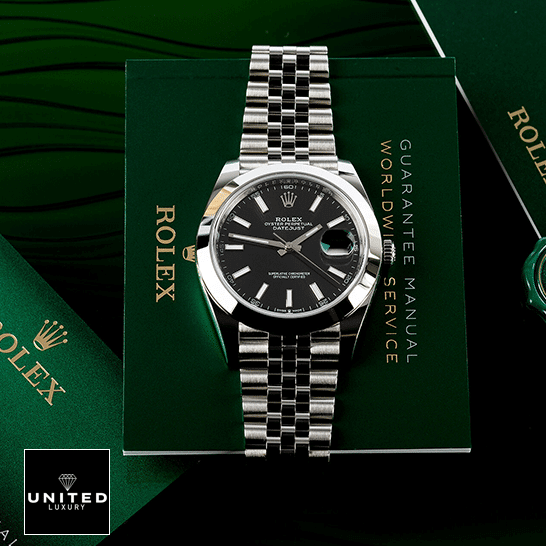 Rolex Datejust 118239 Black Dial Mirror Clone Quality Rolex Datejust 11823 Steel Black Dial Jubilee Replica on the warranty card
