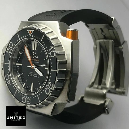 Omega Seamaster Ploprof Steel 224.32.55.21.01.001 True Replica 1:1 omega seamaster ploprof 224.32.55.21.01.001 replica tiltedleft Omega Seamaster Ploprof 224.32.55.21.01.001 Replica side view