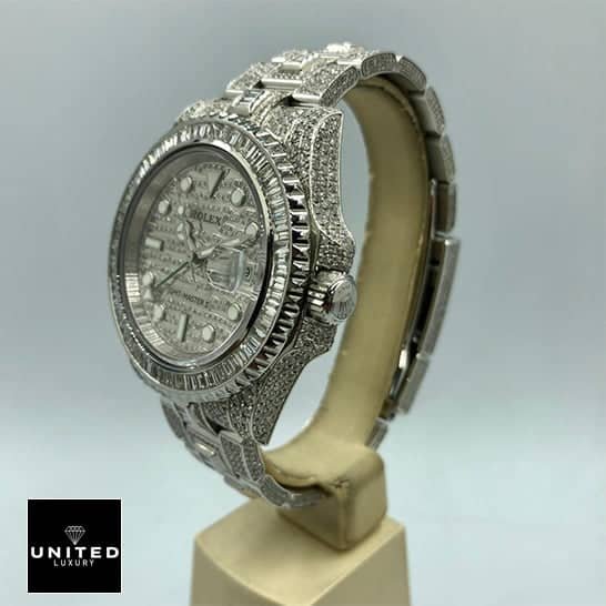 Rolex GMT-Master II 116759SARU Rolex GMT-Master II Custom Diamond Set 116710LN Replica right side Crown Pusher