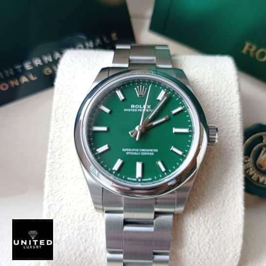 Rolex Datejust 277200 Oyster Perpetual Rolex Perpetual 31 277200 Green Dial Stick indices & stick dot Replica