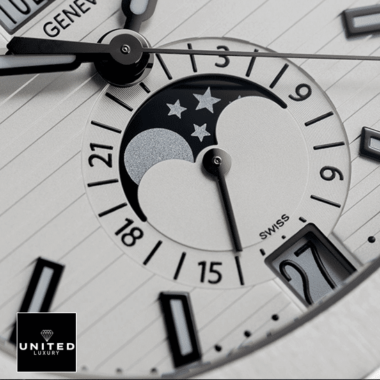 Patek Philippe Nautilus Annual Calendar 5726 Patek Philippe Nautilus White Dial Replica close view