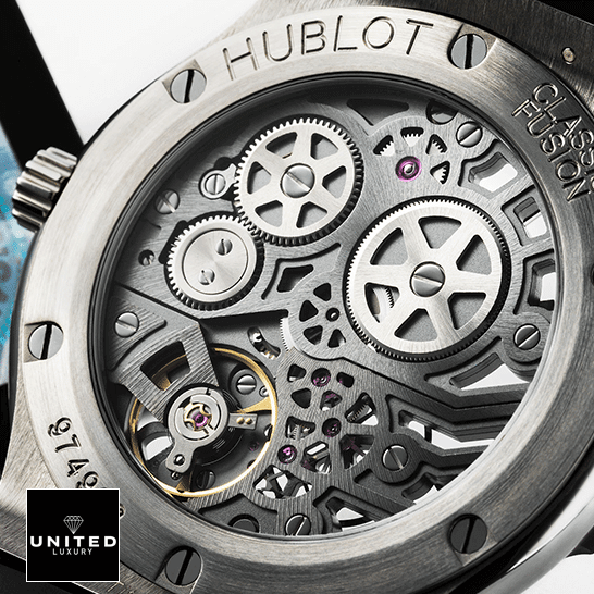 Hublot Classic Fusion 505.NX.0170.LR Hublot Classic Fusıon Stainless Steel Replica front mechanism view