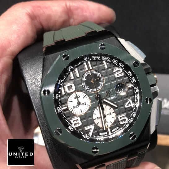 Audemars Piguet Royal Oak Offshore 26405CE.OO.A056CA.01 ap-green-black-ceramic-replica-green-dial