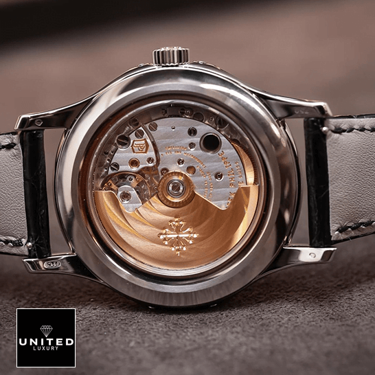 Patek Philippe Annual Calendar 5205G-013 Patek Philippe Complications 5205G_013 Steel Mechanism Replica upside view