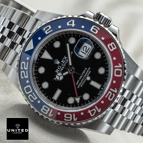 Rolex GMT-Master II Rolex Gmt Master Pepsi 116719BLRO Jubilee Bracelet Replica White Background