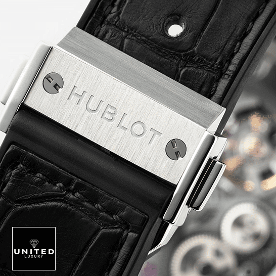 Hublot Classic Fusion 505.NX.0170.LR Hublot Classic Fusion Black Leather Bracelet Steel Clasp Replica closed clasp