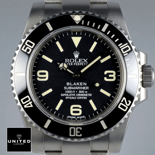 Rolex Submariner 6190 Blaken Rolex Blaken Submariner 6190 Replica close view