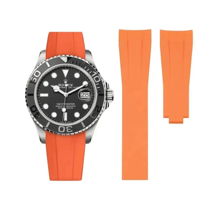ea90845f47ddd91645b849d97135eb8c287f0bfa Rolex – Yacht-Master – Rubber Strap – Orange - Image 1