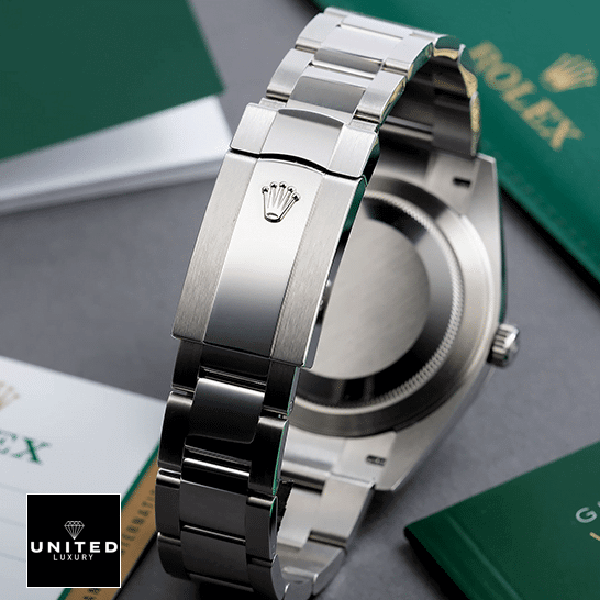 Rolex Datejust 126333 Rolex Datejust Wimbledon 126300-0013 Replica Oyster Bracelet Fold Clasp on the Rolex Logo