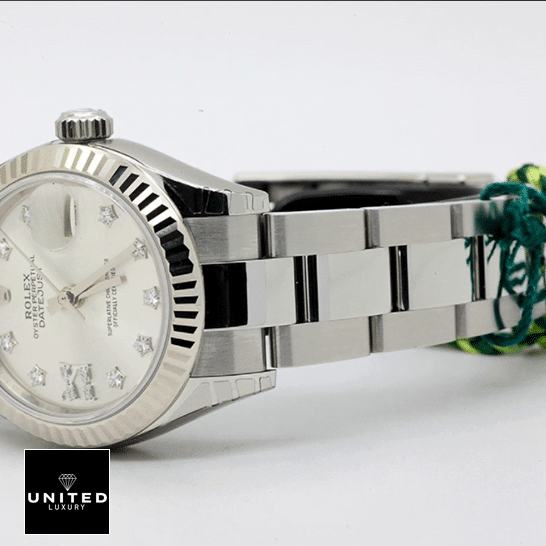 Rolex Lady-Datejust 279174 Silver Dial Jubilee Premium Replica 1:1 Rolex Lady-Datejust 279174-0021 Fluted Bezel Oyster Replica