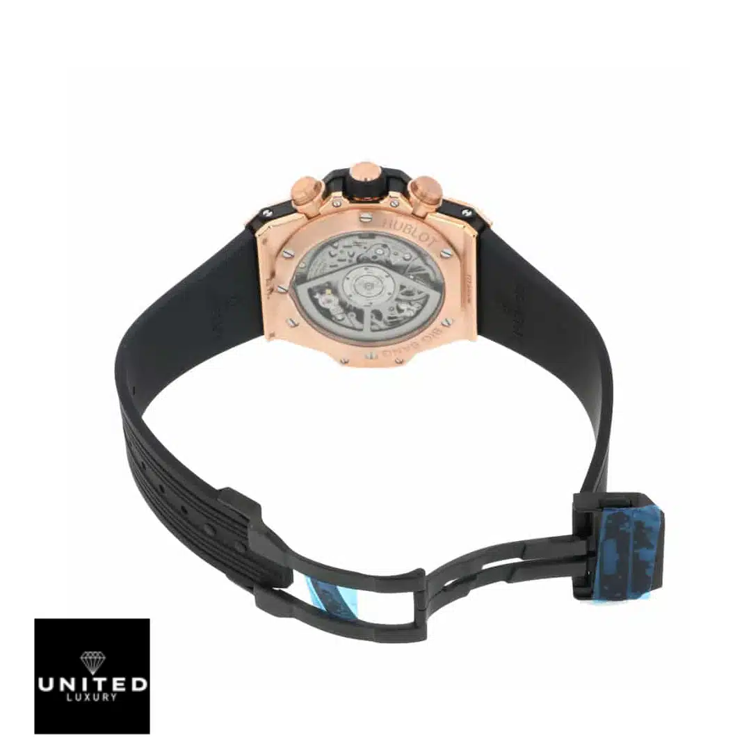 Hublot Big Bang Unico 441.OX.1180.RX The Hublot Big Bang King Gold 441.OX.1180.RX Black Rubber Bracelet Open Clasp