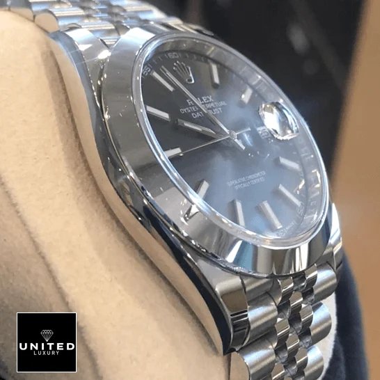 Rolex Datejust 126300 Grey Dial Perfect Clone Edition rolex datejust 126300 0008 replica leftside