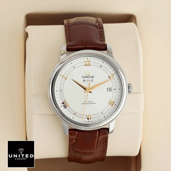 Omega De Ville Prestige 434.13.41.21.03.001 Omega De Ville 424_13_40_20_02_002 White Dial Replica in the box