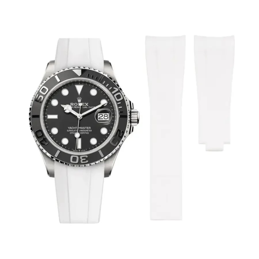 f9d8b2325ef5ad074301c7ac48044eb3a4506344 Rolex – Yacht-Master – Rubber Strap – White - Image 1